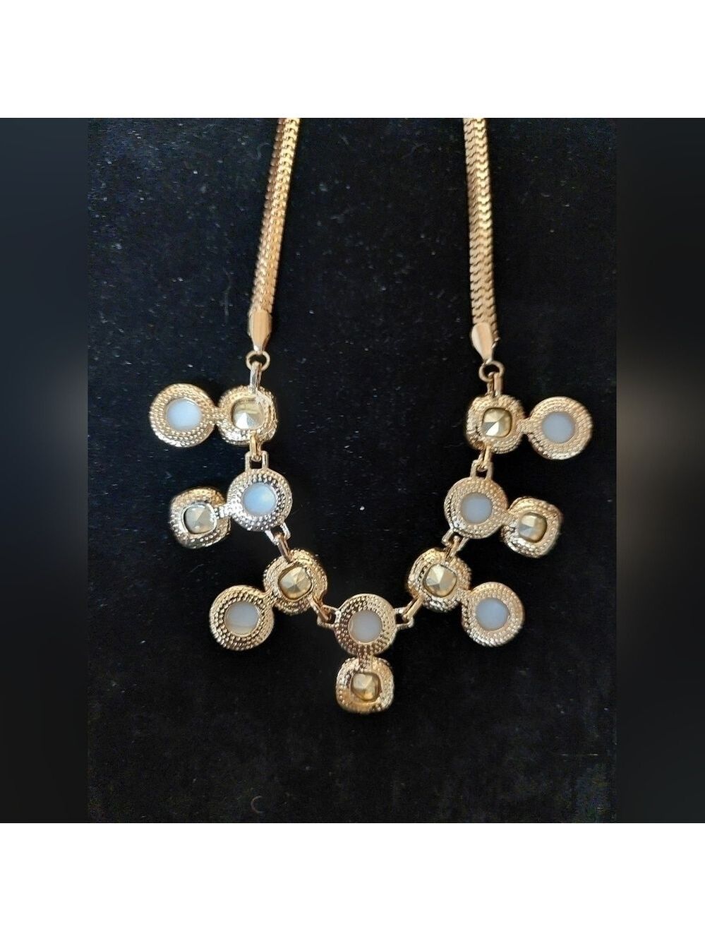 Multicolored Rhinestone Necklace - Picture 2 of 4